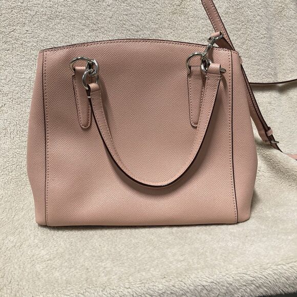 Coach Minetta Crossbody Shoulder Bag Convertible Petal Pink Pebble Leather EUC - Picture 5 of 15